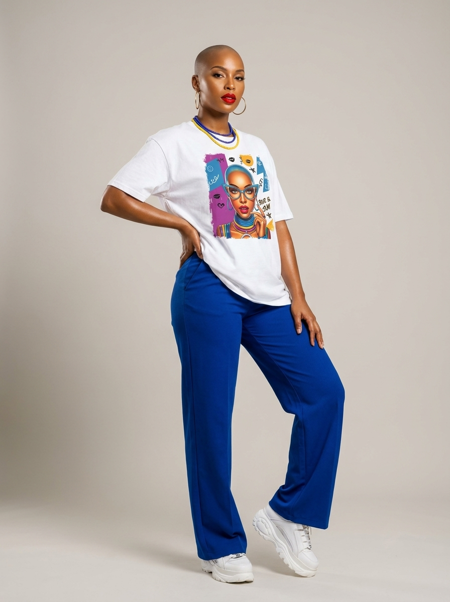 Rise & Slay: 90s Retro Pop Art Black Queen Graphic T-Shirt - RootednLoud