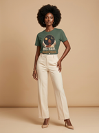 Big Hair Bigger Peace: Celestial Afro Graphic T-Shirt - RootednLoud