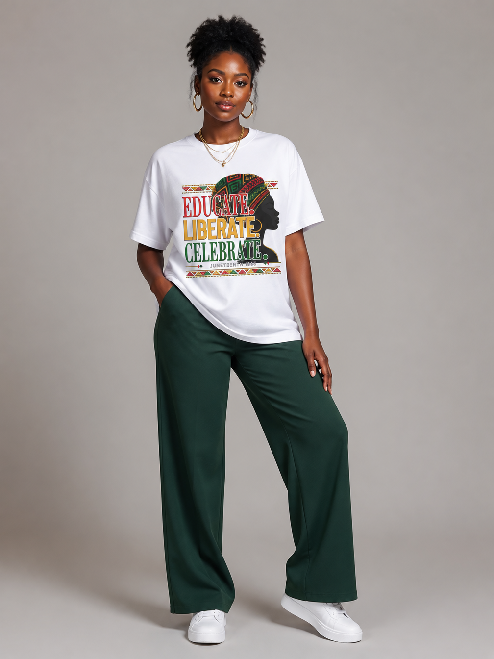 Black History: Educate Liberate Celebrate 1865 Graphic T-Shirt - RootednLoud
