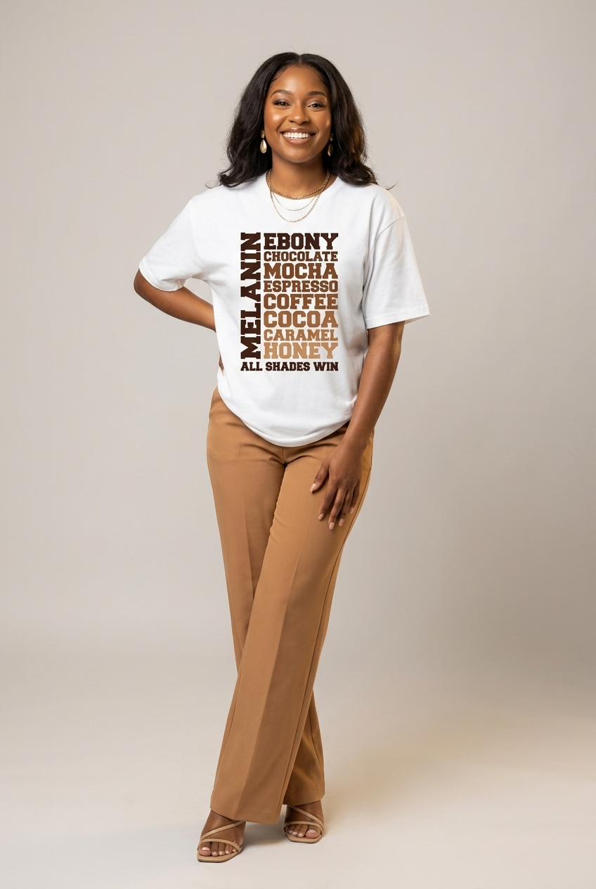 Melanin All Shades Win - Black Queen Graphic T-Shirt - RootednLoud