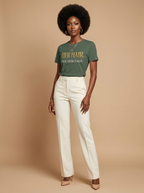 Her Hair Her Heritage: Elegant Gold Typography Empowerment Graphic T-Shirt - RootednLoud