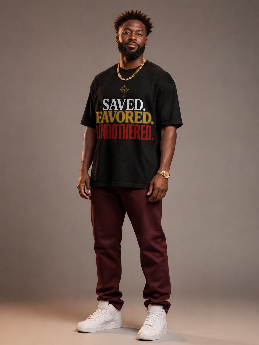 Saved Favored Unbothered T-Shirt: Christian Faith Graphic T-Shirt - RootednLoud