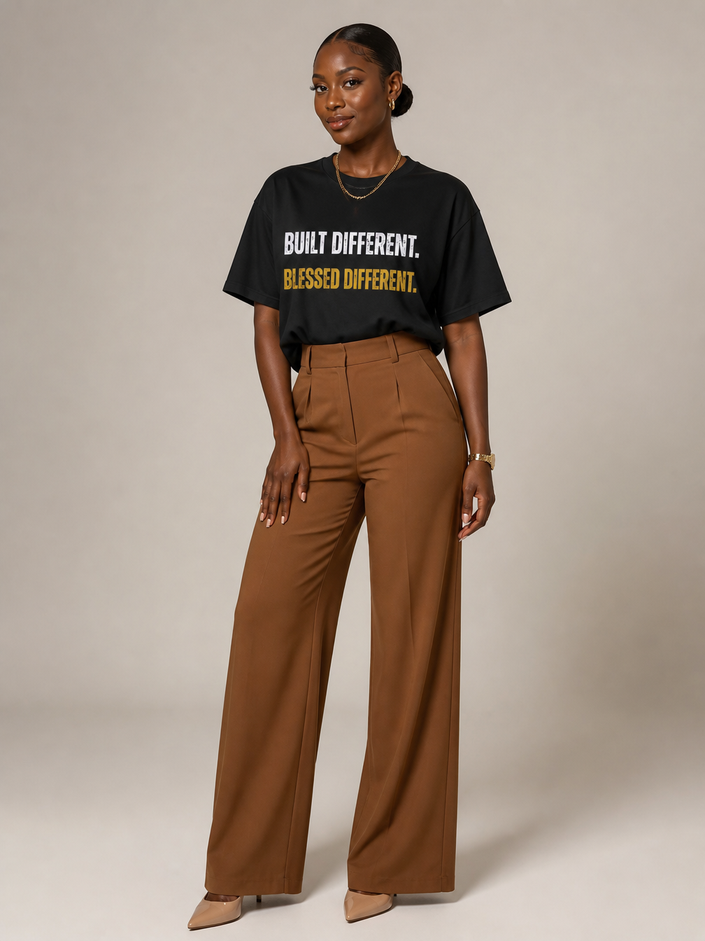 Built Different Blessed Different: Black Excellence Graphic T-Shirt - RootednLoud