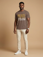 Peace Looks Good On A Black Man: Mental Health Awareness Graphic T-Shirt - RootednLoud