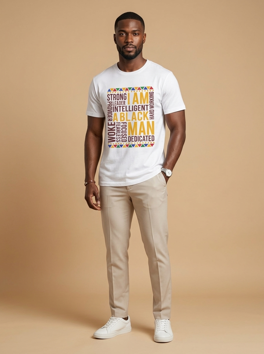I Am A Black Man: Strong Leader Intelligent Graphic T-Shirt - RootednLoud