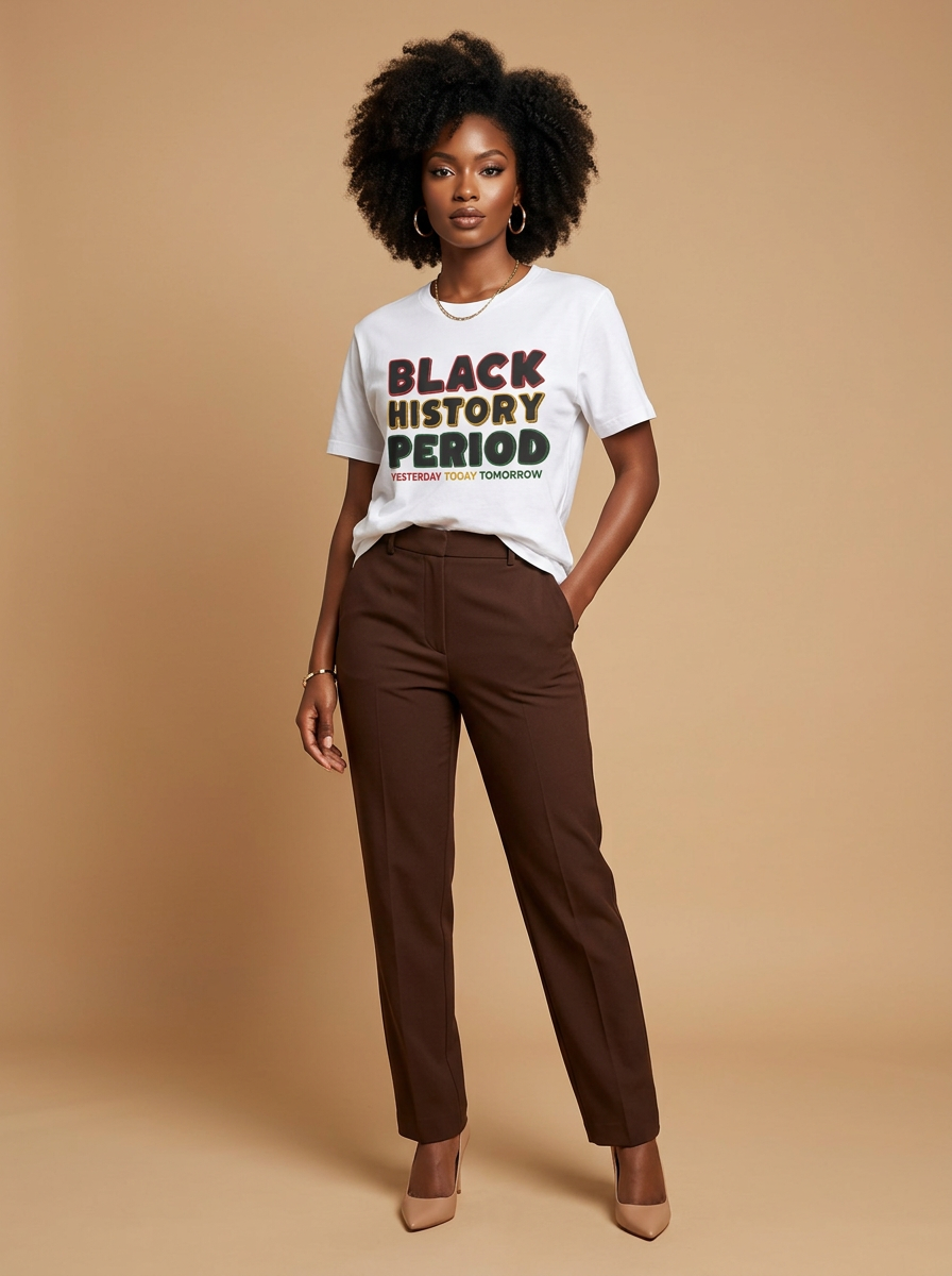 Black History Period: Yesterday Today Tomorrow Graphic T-Shirt - RootednLoud