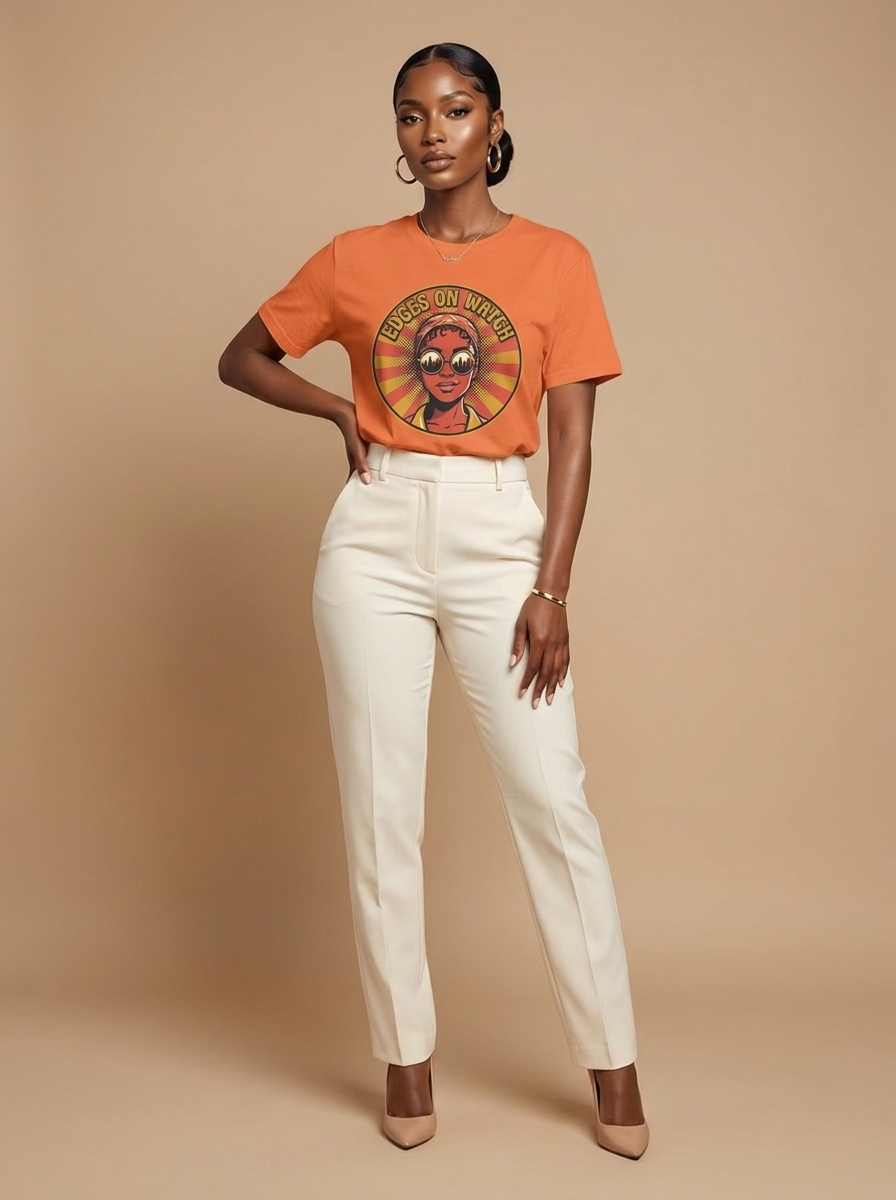 Edges On Watch: Retro Pop Art Melanin Graphic T-Shirt - RootednLoud