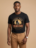 Present Proud Black Dad: Father and Son Legacy Graphic T-Shirt - RootednLoud