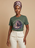 Wrapped In Satin Wrapped In Peace: Soft Life Empowerment Graphic T-Shirt - RootednLoud