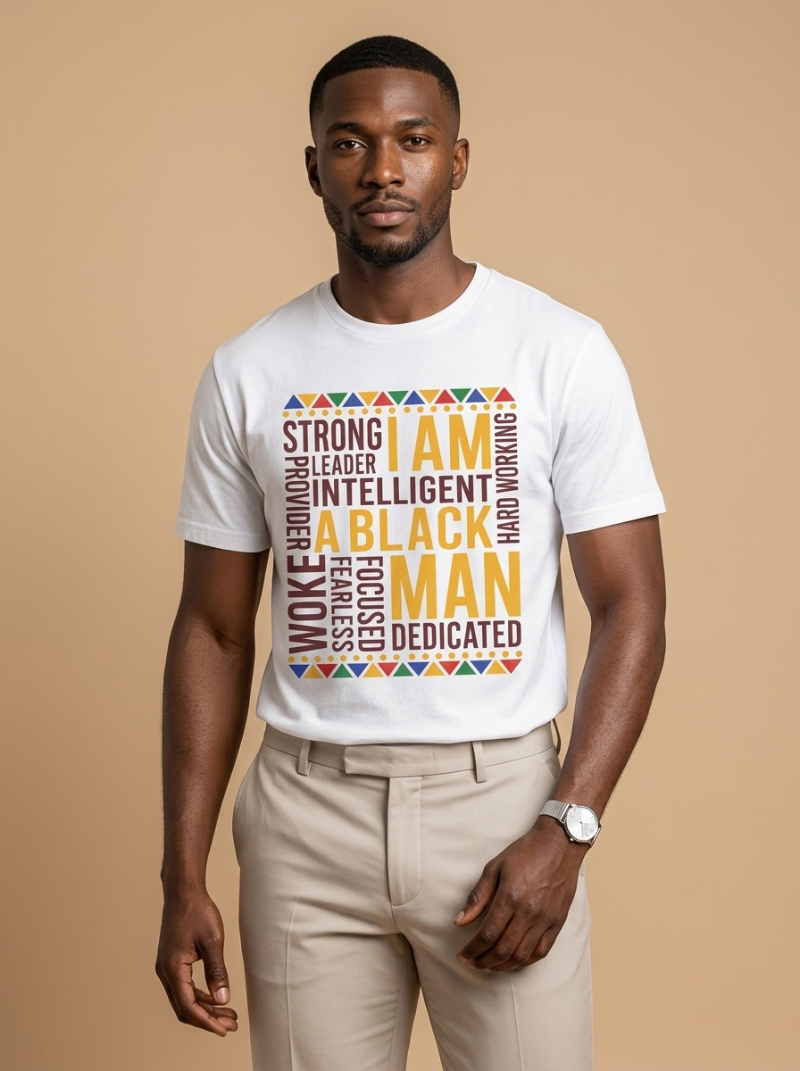 I Am A Black Man: Strong Leader Intelligent Graphic T-Shirt - RootednLoud