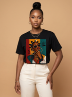 Urban Melanin Queen: 90s Hip Hop Bantu Knots Graphic T-Shirt - RootednLoud