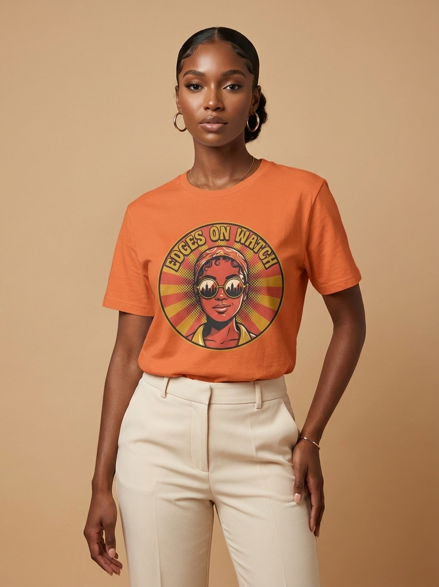 Edges On Watch: Retro Pop Art Melanin Graphic T-Shirt - RootednLoud