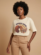 Shrinkage Happens Slay Anyway: Natural Hair Empowerment Graphic T-Shirt - RootednLoud
