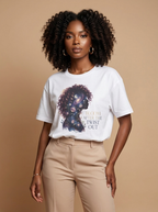 Bloom After The Twist Out: Natural Hair Galaxy Graphic T-Shirt - RootednLoud