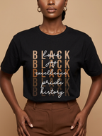 Black Love Joy Excellence Pride History: Melanin Shades Graphic T-Shirt - RootednLoud