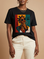 Urban Melanin Queen: 90s Hip Hop Bantu Knots Graphic T-Shirt - RootednLoud