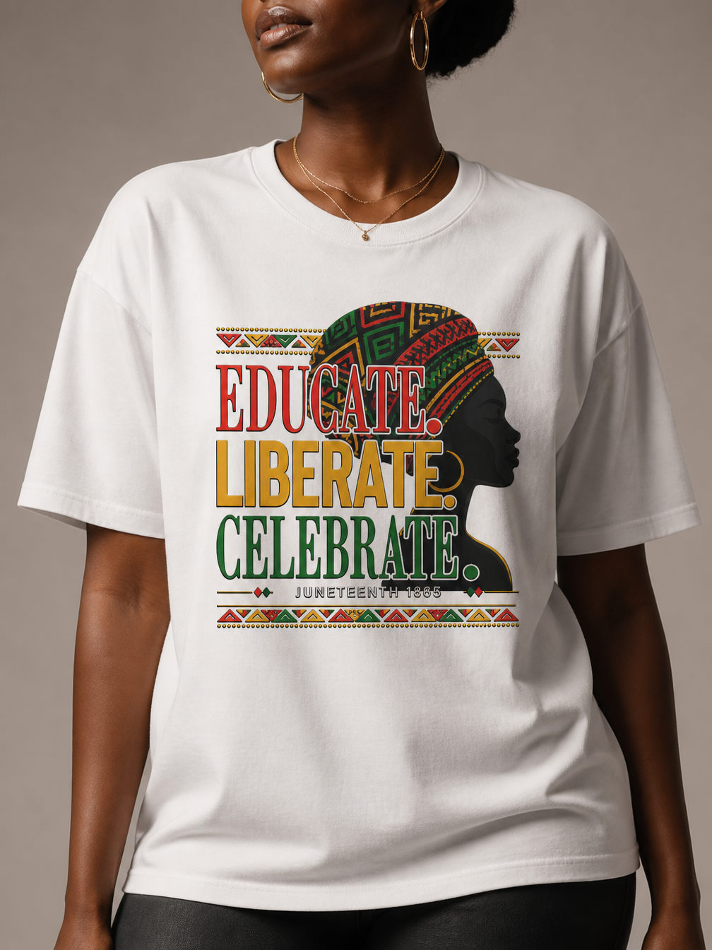 Black History: Educate Liberate Celebrate 1865 Graphic T-Shirt - RootednLoud