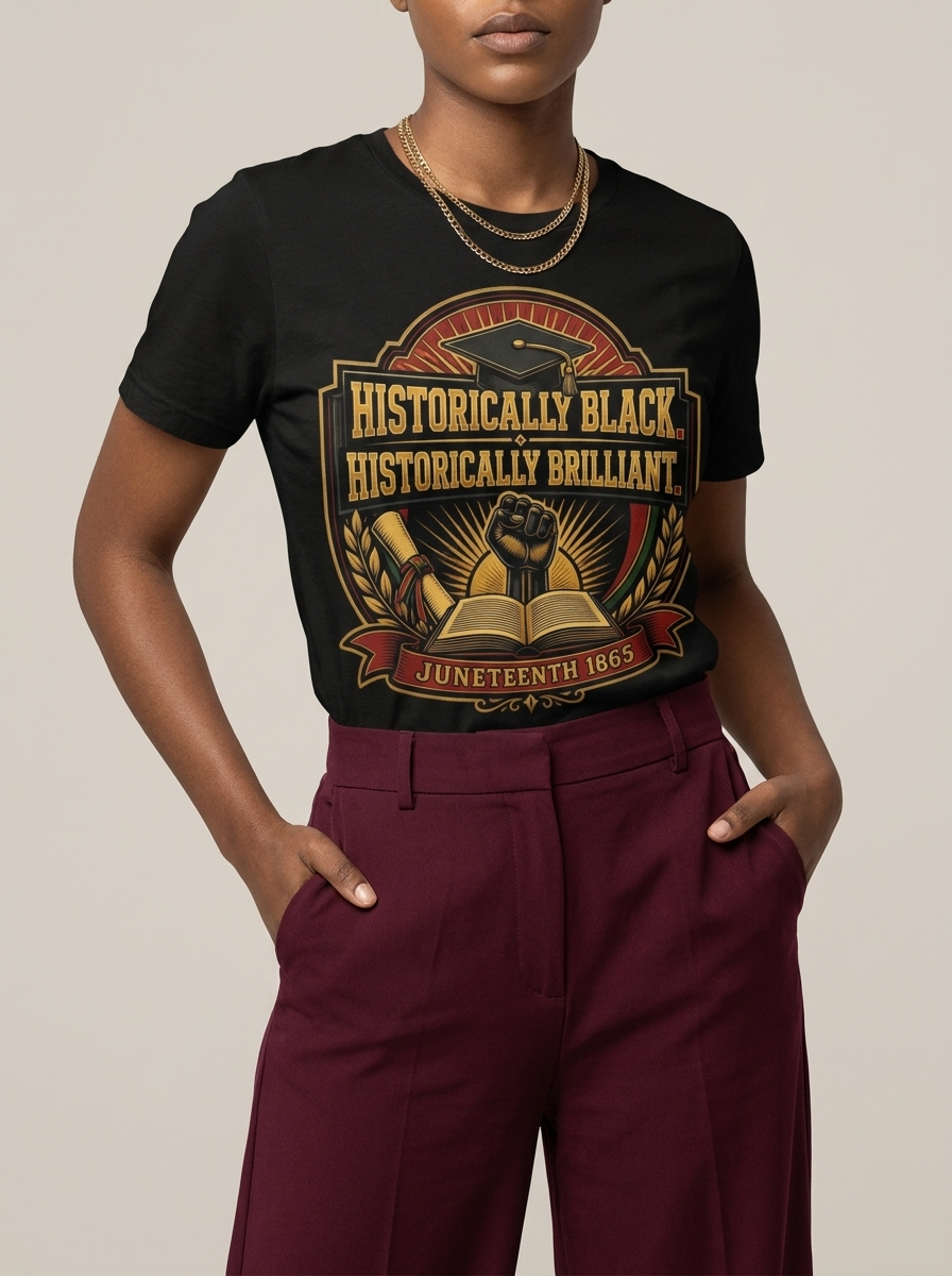 Historically Black Historically Brilliant: HBCU Graduation Graphic T-Shirt - RootednLoud