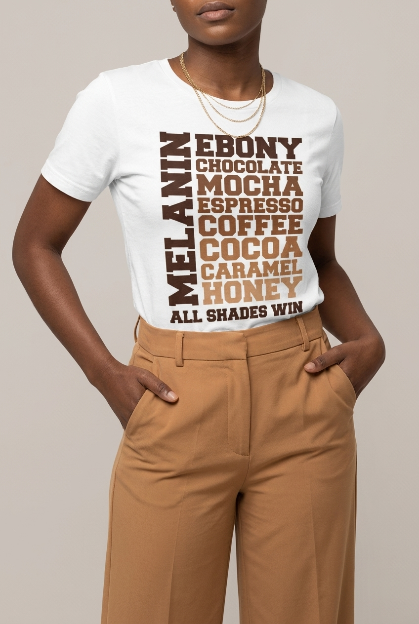 Melanin All Shades Win - Black Queen Graphic T-Shirt - RootednLoud