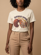 Shrinkage Happens Slay Anyway: Natural Hair Empowerment Graphic T-Shirt - RootednLoud