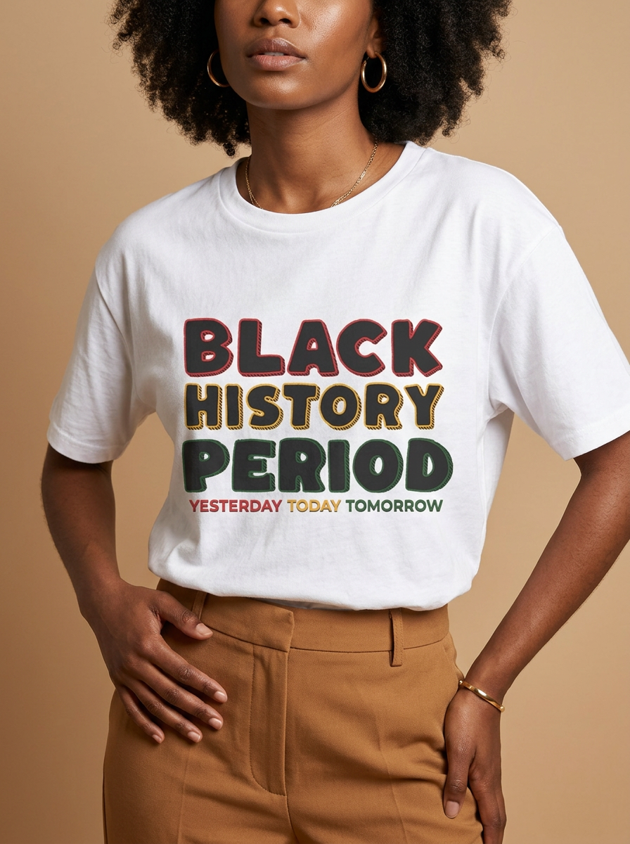 Black History Period: Yesterday Today Tomorrow Graphic T-Shirt - RootednLoud