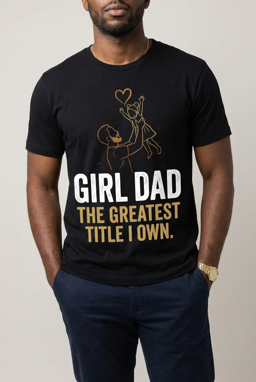 Black Dad & Daughter Bond: The Greatest Title Graphic T-Shirt - RootednLoud