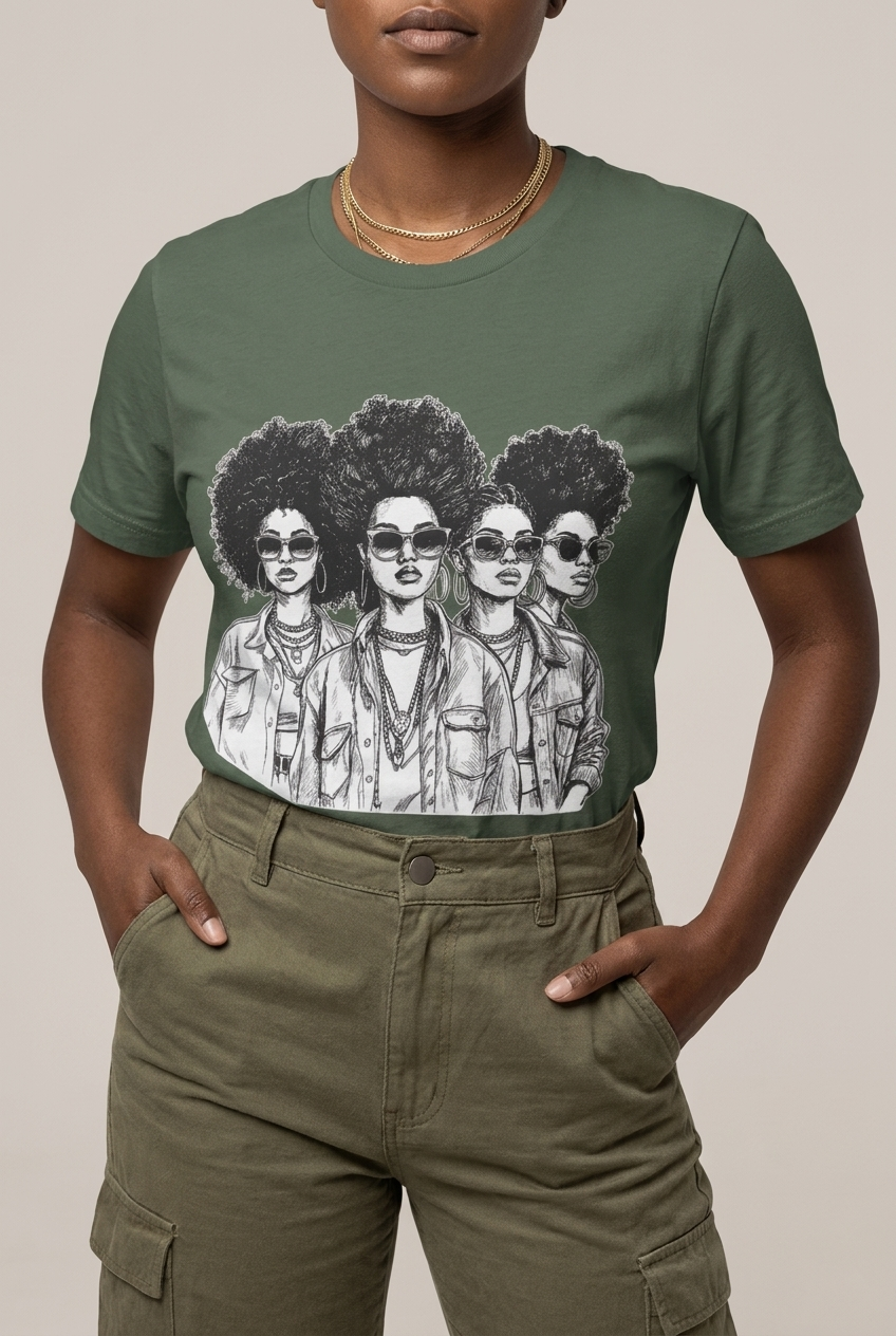 Black Girl Magic: The Ultimate Squad Goals Graphic T-Shirt - RootednLoud