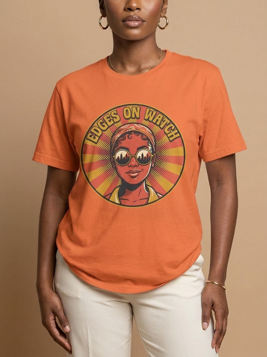 Edges On Watch: Retro Pop Art Melanin Graphic T-Shirt - RootednLoud
