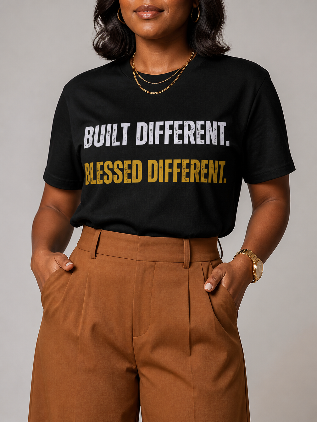 Built Different Blessed Different: Black Excellence Graphic T-Shirt - RootednLoud