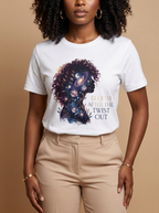 Bloom After The Twist Out: Natural Hair Galaxy Graphic T-Shirt - RootednLoud