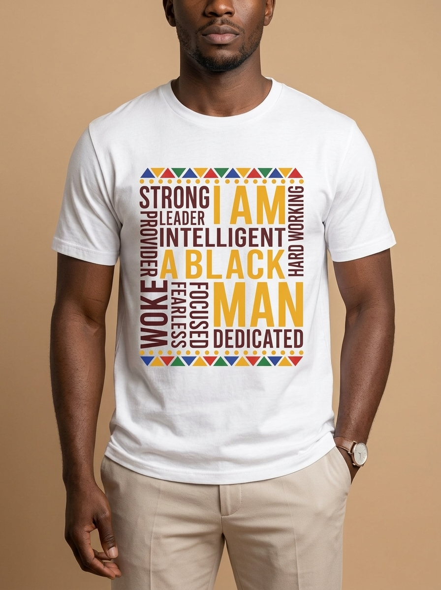 I Am A Black Man: Strong Leader Intelligent Graphic T-Shirt - RootednLoud