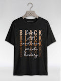 Black Love Joy Excellence Pride History: Melanin Shades Graphic T-Shirt - RootednLoud