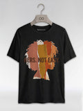Hers Not Easy: Abstract Torn Paper Afro Silhouette Graphic T-Shirt - RootednLoud