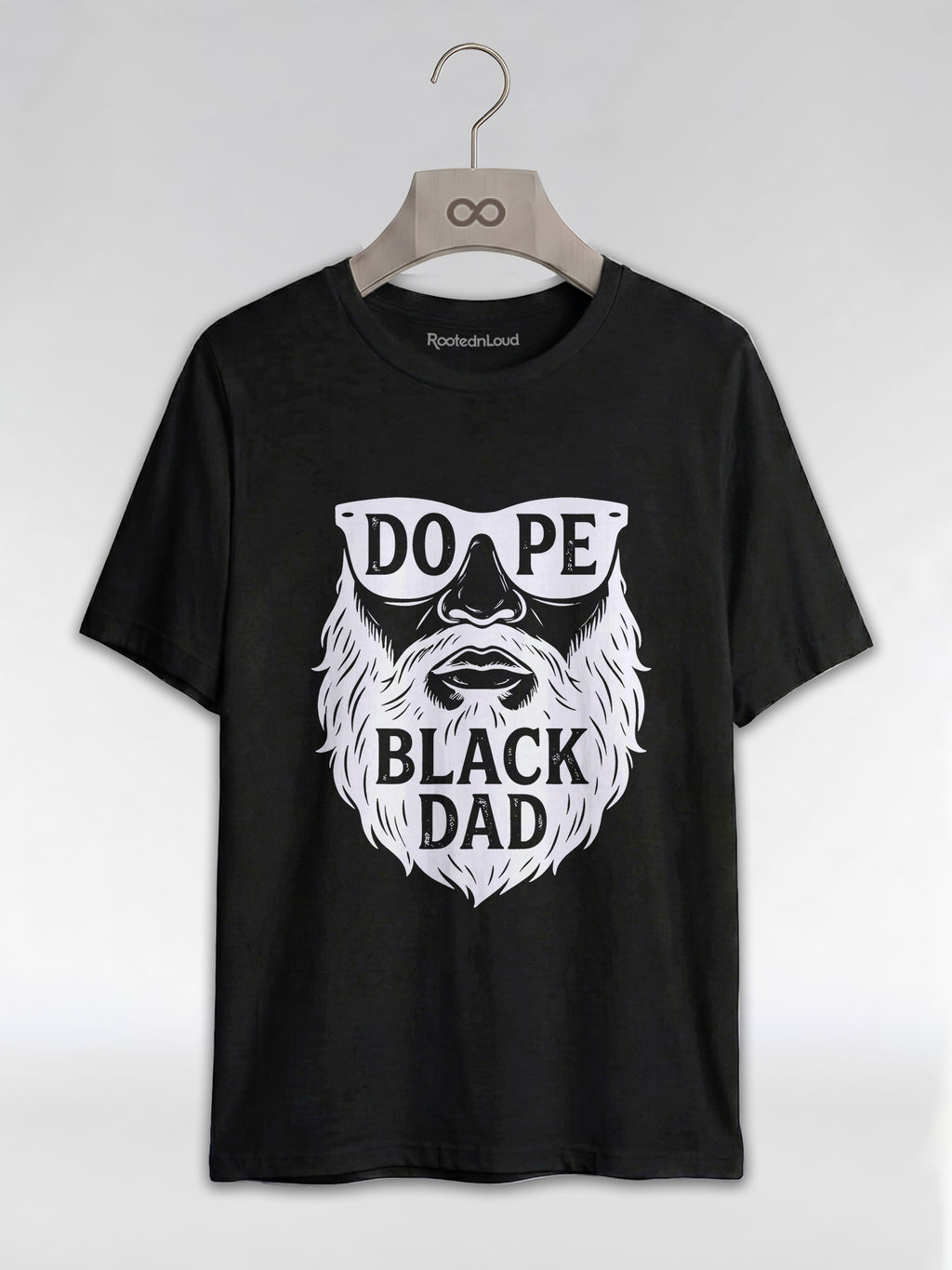 Dope Black Dad: The Bearded King Graphic T-Shirt - RootednLoud