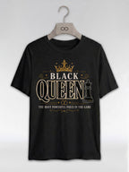 Black Queen The Most Powerful Piece: Chess Empowerment Graphic T-Shirt - RootednLoud