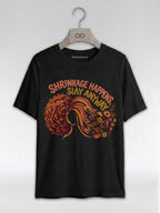 Shrinkage Happens Slay Anyway: Natural Hair Empowerment Graphic T-Shirt - RootednLoud
