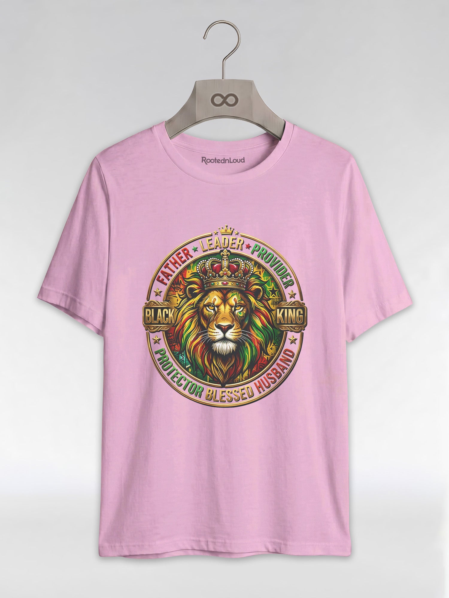 The Royal Patriarch: Proud Black Dad & Husband Graphic T-Shirt - RootednLoud