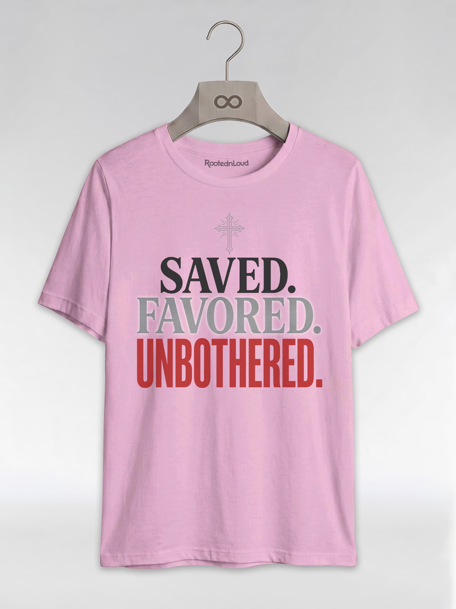 Saved Favored Unbothered T-Shirt: Christian Faith Graphic T-Shirt - RootednLoud