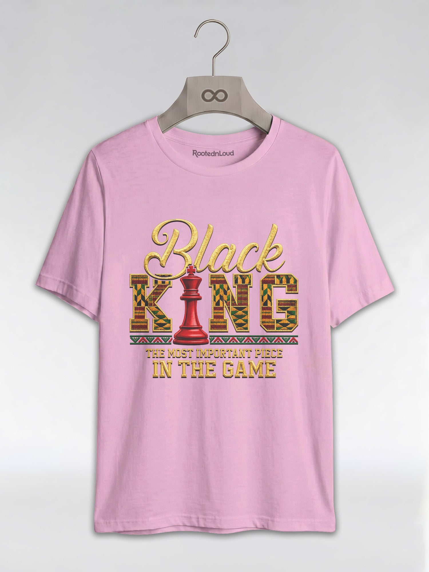Black King Dad: The Most Important Piece In The Game Graphic T-Shirt - RootednLoud