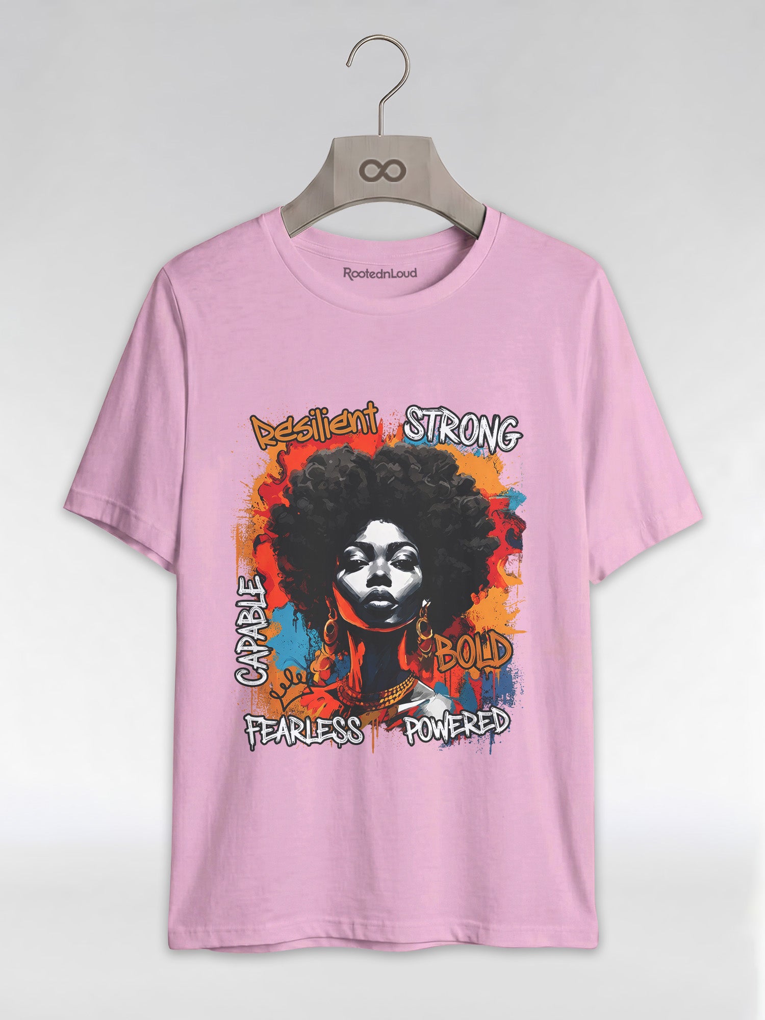 Fearless & Resilient: Urban Black Queen Graphic T-Shirt - RootednLoud