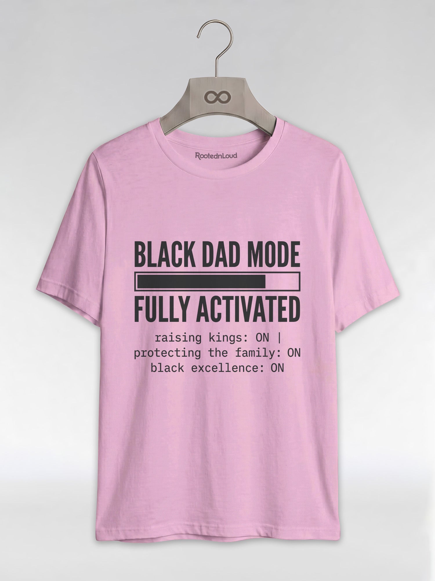 Black Dad Mode: Fully Activated Graphic T-Shirt - RootednLoud