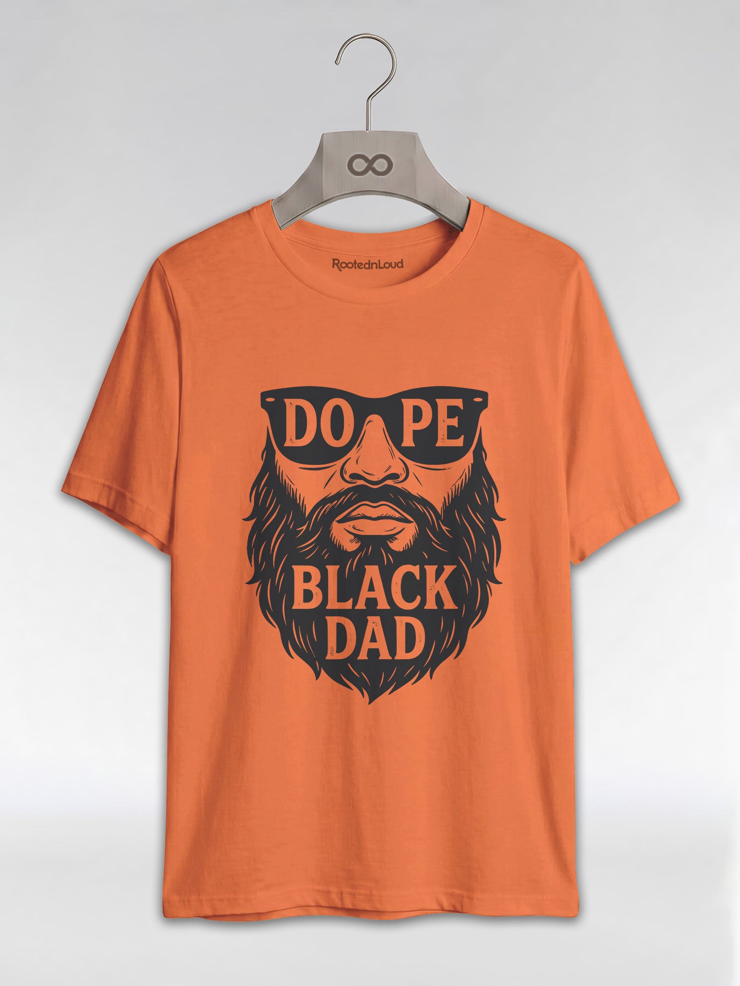 Dope Black Dad: The Bearded King Graphic T-Shirt - RootednLoud