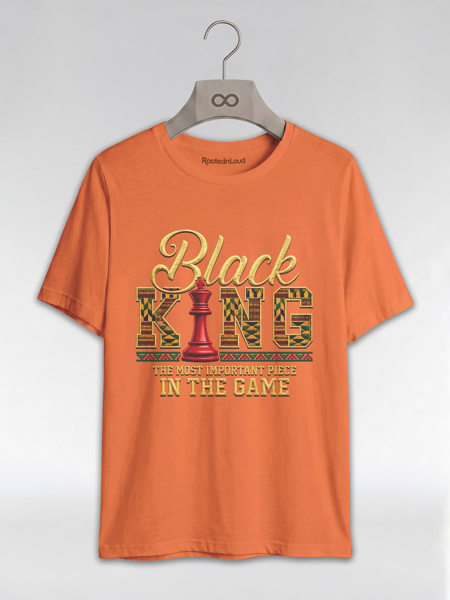 Black King Dad: The Most Important Piece In The Game Graphic T-Shirt - RootednLoud