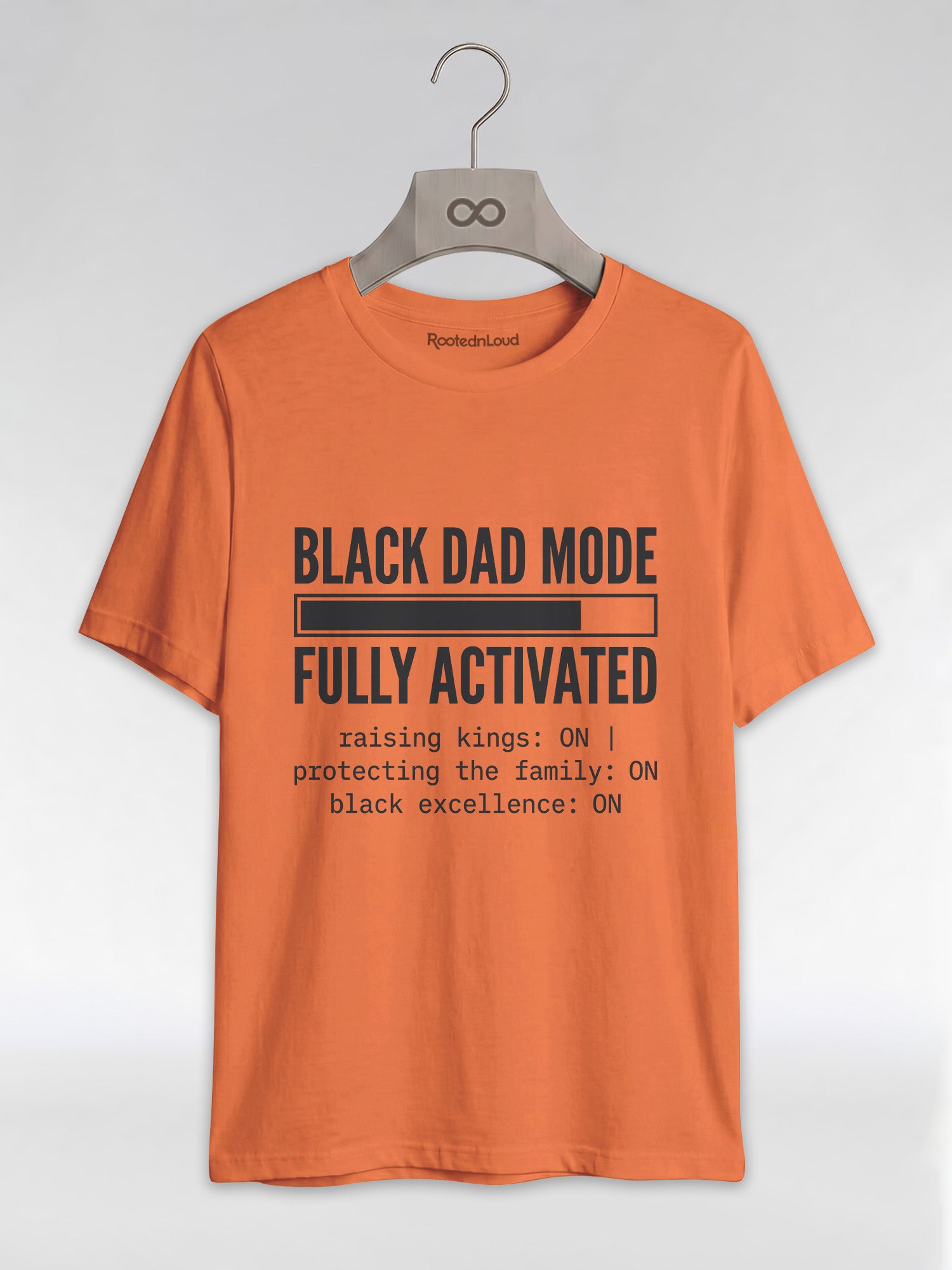 Black Dad Mode: Fully Activated Graphic T-Shirt - RootednLoud