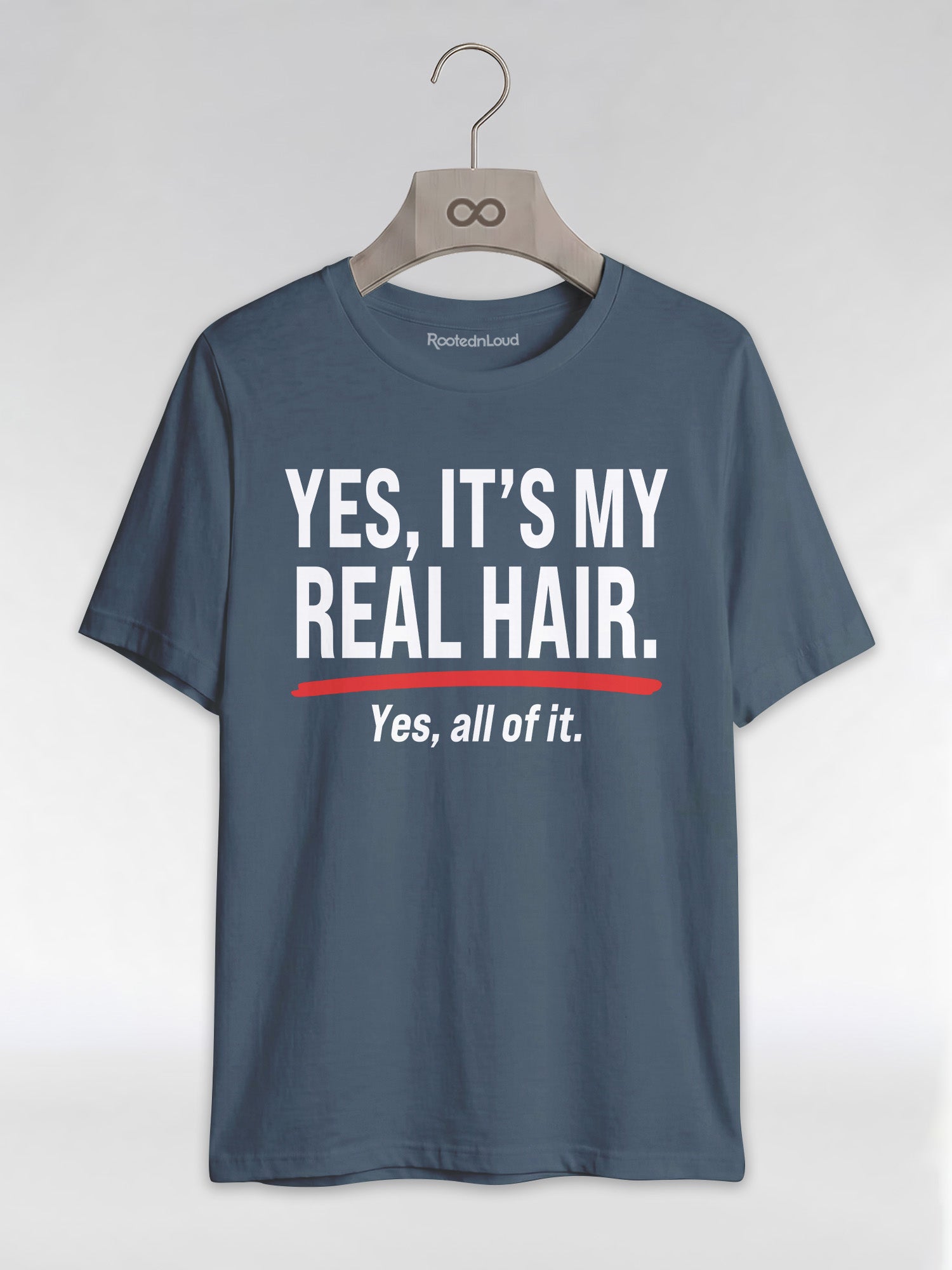 Yes It's My Real Hair: Sassy Black Queen Graphic T-Shirt - RootednLoud