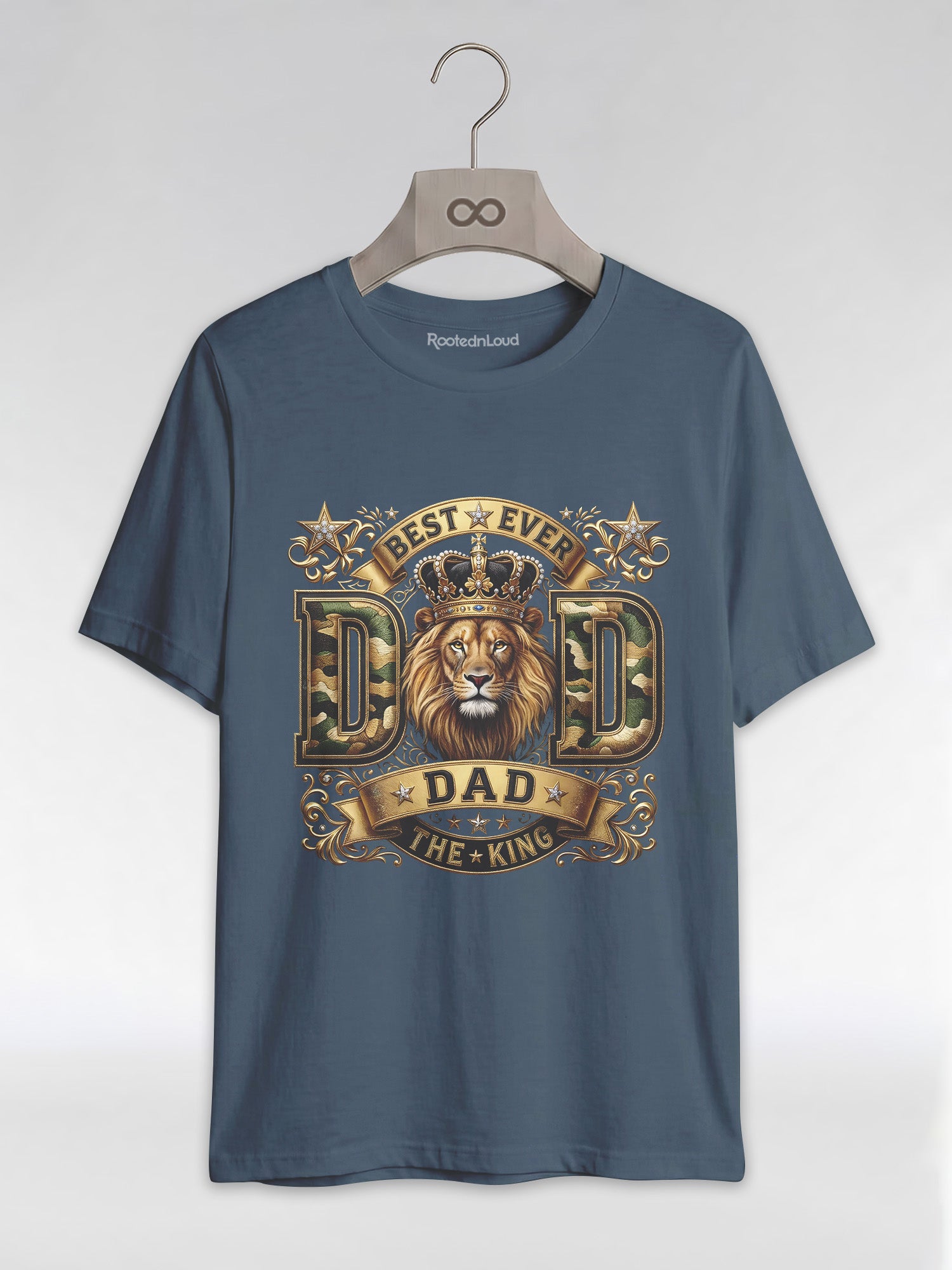 Best Ever Black Dad: Lion King Crown Graphic T-Shirt - RootednLoud