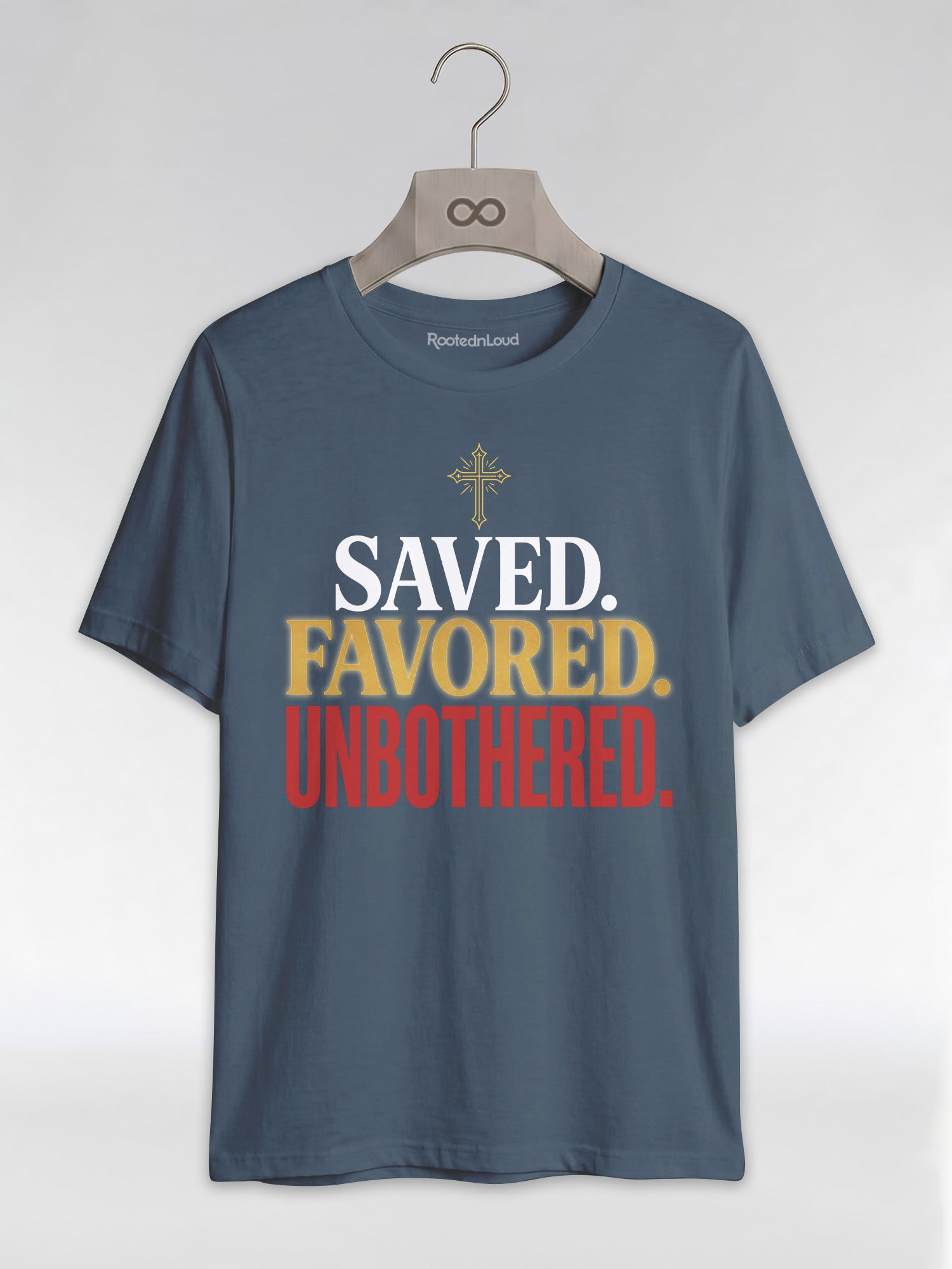 Saved Favored Unbothered T-Shirt: Christian Faith Graphic T-Shirt - RootednLoud