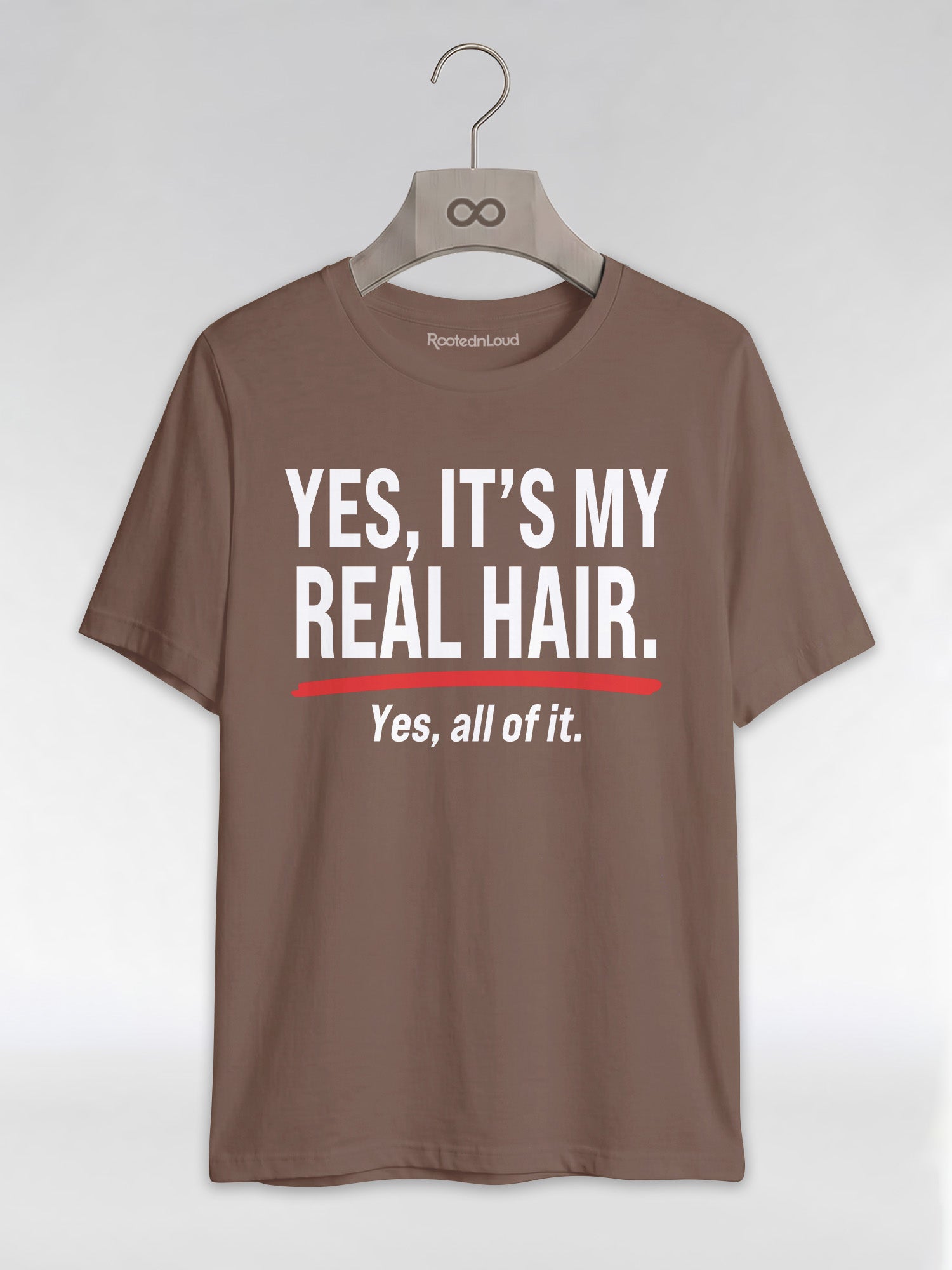 Yes It's My Real Hair: Sassy Black Queen Graphic T-Shirt - RootednLoud
