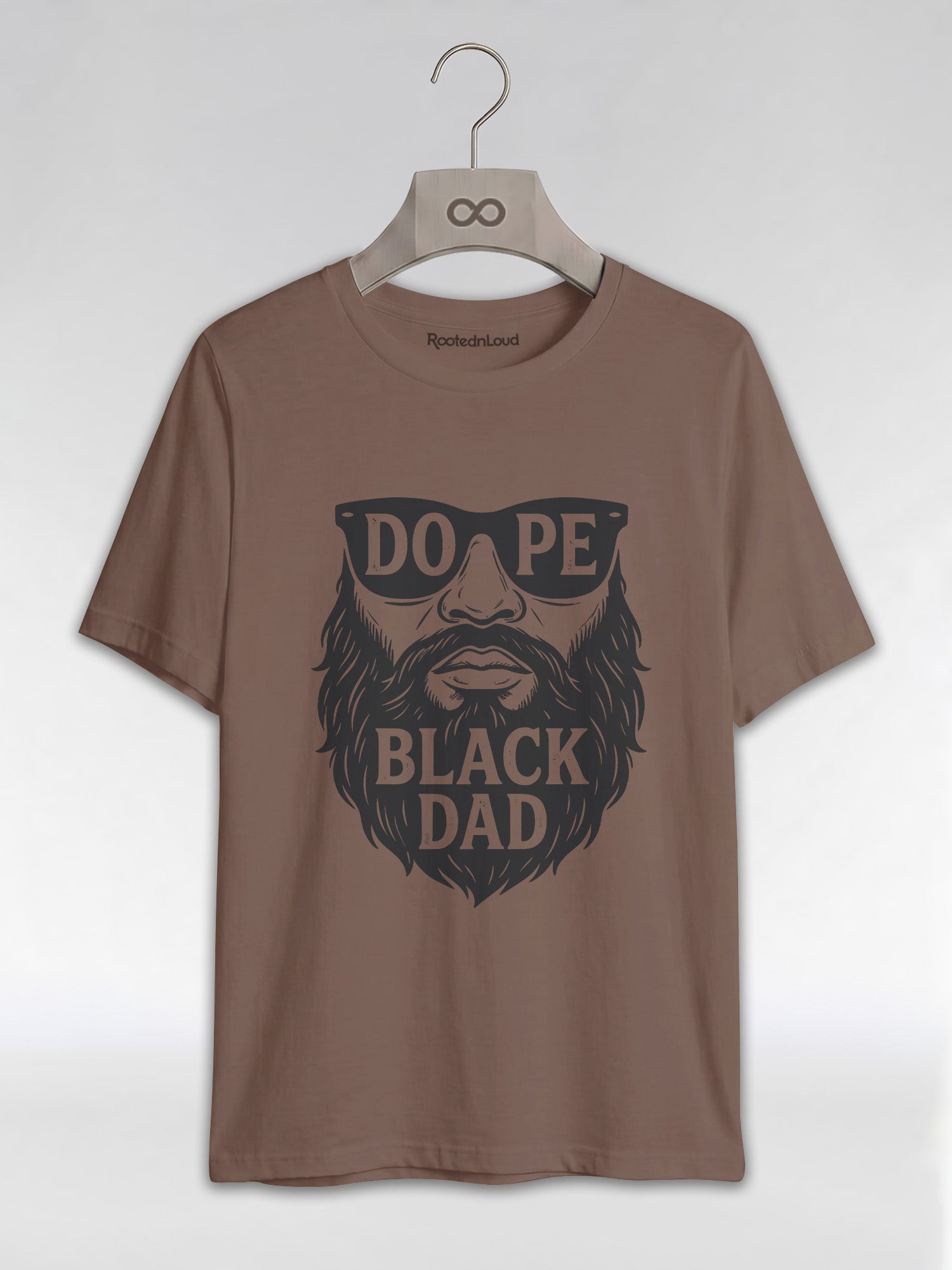 Dope Black Dad: The Bearded King Graphic T-Shirt - RootednLoud