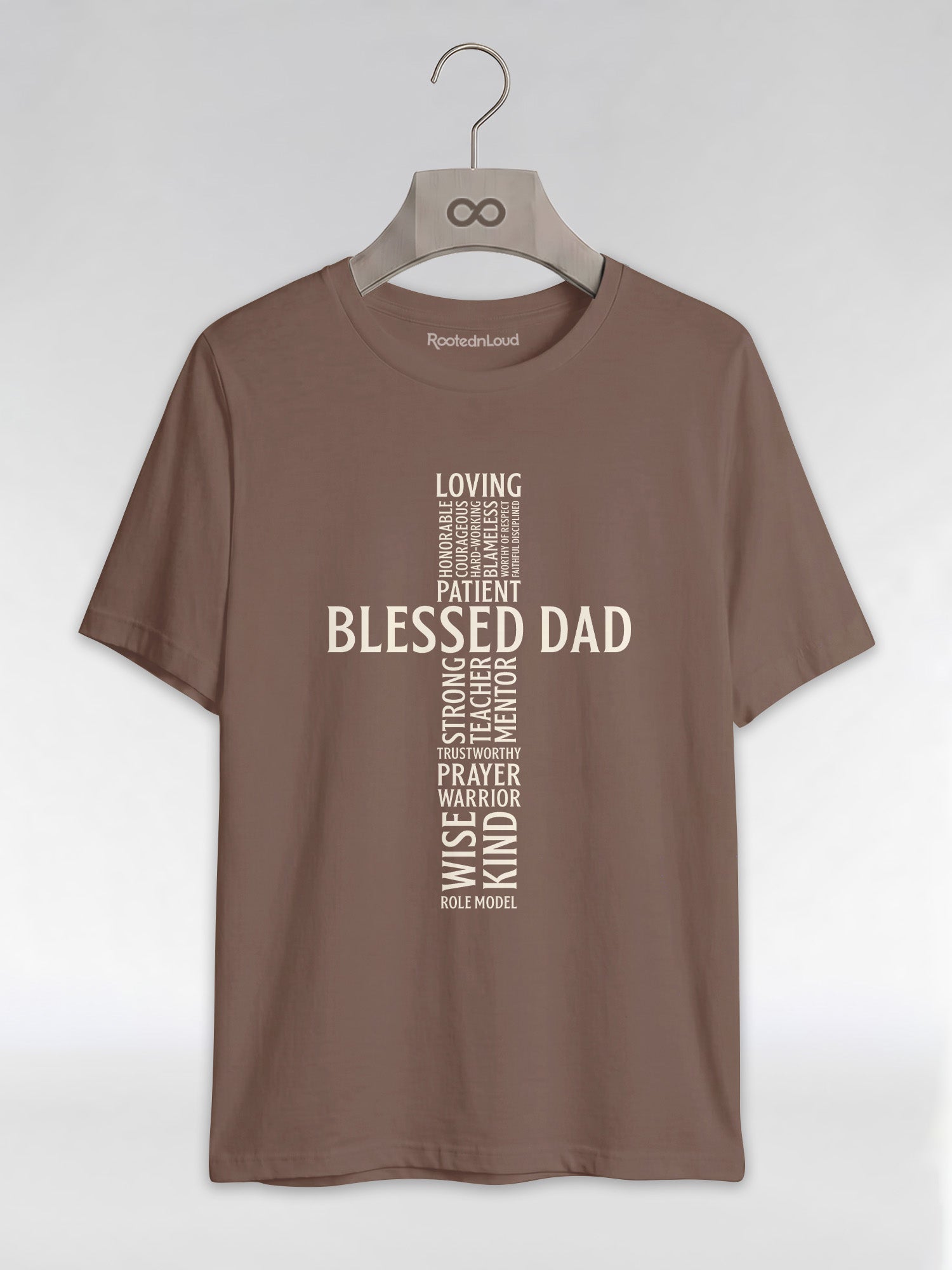 Blessed Black Dad: The Christian Cross Typography Graphic T-Shirt - RootednLoud